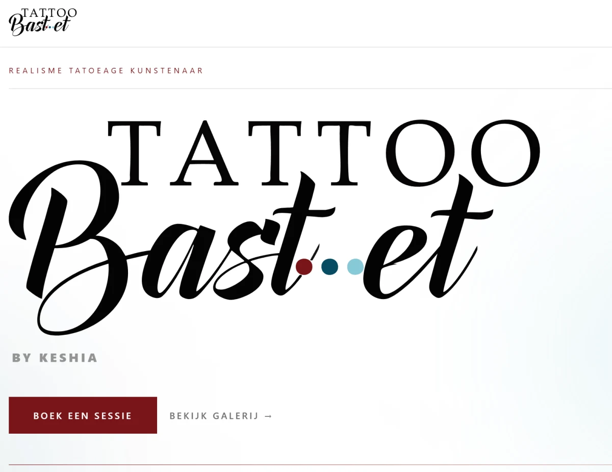 Tattoo Bast-et website design built by Maestro Digital Creations